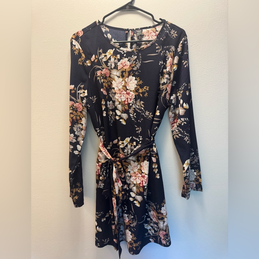 Floral Black Dress